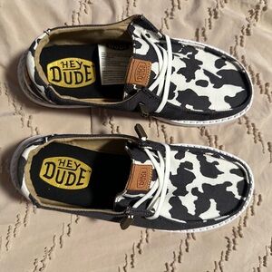 Hey Dude Black and White Casual Shoes